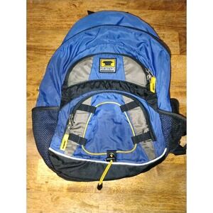 Mountainsmith Tundra Large Black/Blue Hiking Backpack Belted Padded Non Frame